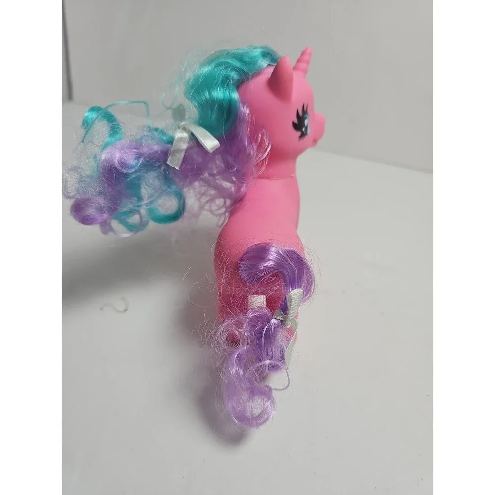 Gi-Go Wonder Pony Land Pink Unicorn with Purple Aqua Hair Shooting Stars